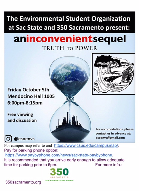 flyer for screening of An Inconvenient Sequel