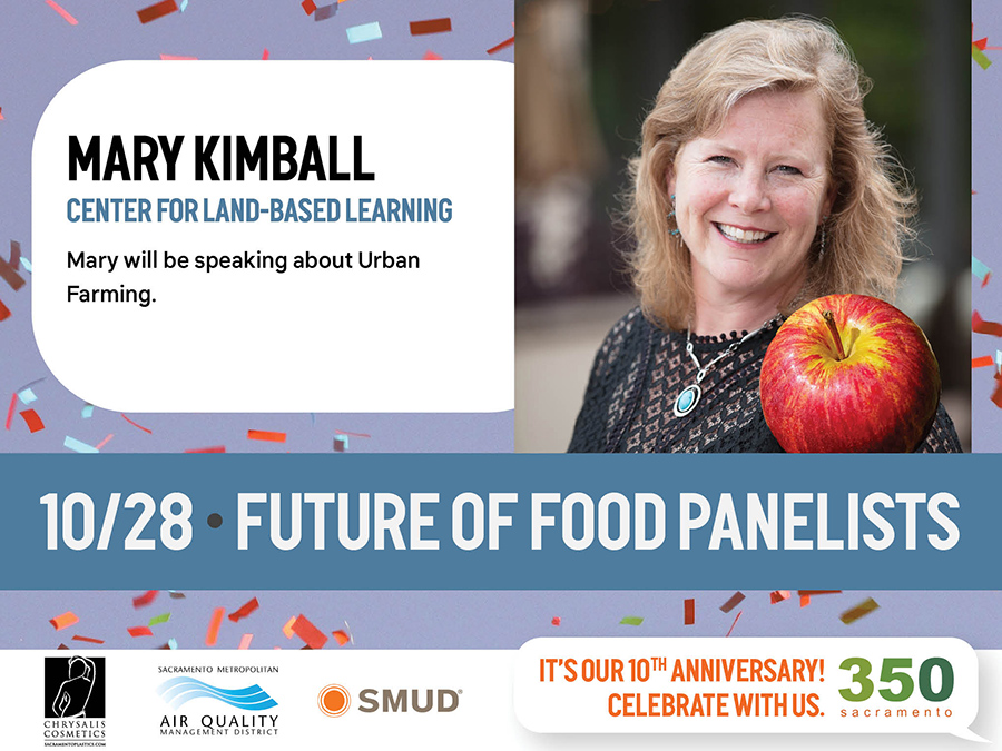 Mary Kimball of Center for Land-Based Learning will be speaking about urban farming.