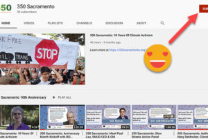 Screenshot of our YouTube homepage