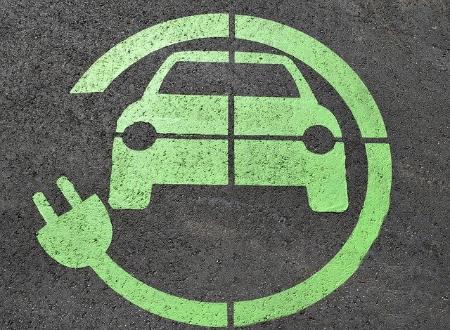 electric car graphic