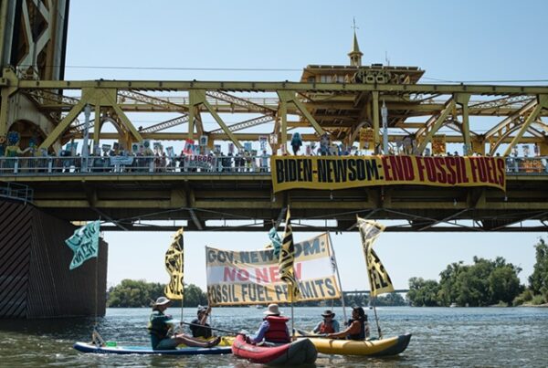 350 Sacramento - End Fossil Fuels Climate Justice March - Sacramento Bridge