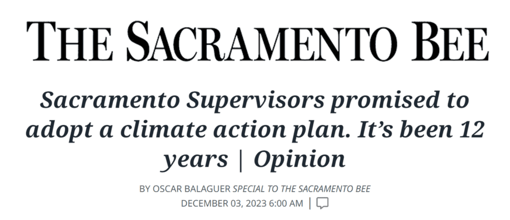 Sacramento Bee CAP Article - Oscar Balaguer