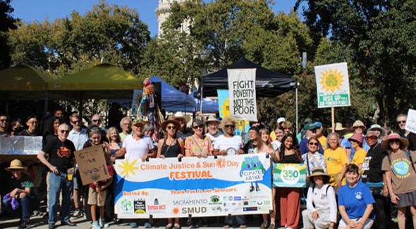 350 Sacramento at Climate Justice and Sun Day Festival 2025 Group Photo